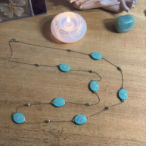 Turquoise cross necklace
